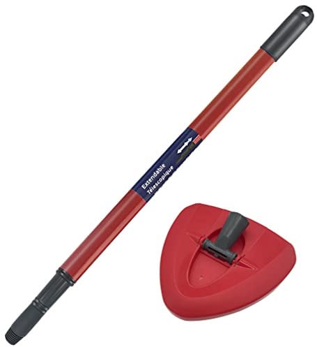 HomeTimes Accesorio para fregona Mango telescópico de repuesto para barra telescópica Vileda Turbo (56-126 cm) x 1 placa de limpiaparabrisas, 1 adecuado para fregona, escoba, cepillo (H+C)