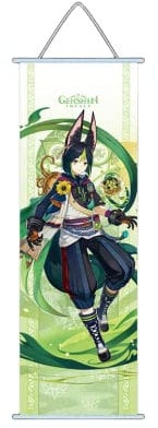 1 x Genshin Impact Hängende Malerei Seidentuch Poster Gravierte Schriftrolle Animation Peripherie für Spieleliebhaber (Tighnari)