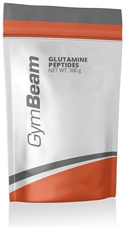 GymBeam Glutammina - Peptide in Polvere Altamente Solubile 500 g, ad Assorbimento Rapido, ne Fornisce 5g per Porzione, Adatta ai Vegani, Nessun Additivo Indesiderato, Fonte di Glutammina