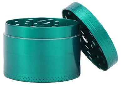Grinder/Crusher | 4-teiliges Set aus Aluminium | 50mm | Gewürze Tabakwaren Spices Kräuter (Grün)