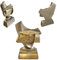 eberin · Schule/Abitur/Studium/Ausbildung/Lehre/Weiterbildung · Pokal mit Wunschtext · XS Pokal · Resinfigur Bildungsabschluss altgold · Auszeichnung personalisierbar