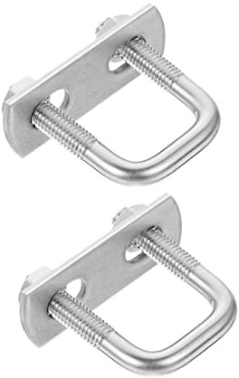 Mobestech 2pcs u Shape Bolts Right Angle Clamps for Pipes Easy to Install Corrosion Resistant Hardware for Outdoor Applications