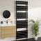 Warmehaus Minimalist Bathroom Flat Panel Heated Towel Rail Radiator Rad Black 1800x600mm - Modern Central Heating Space Saving Radiators - Perfect for Bathrooms