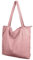 Cord Tasche Damen Umhängetasche Tote Bag Kord Damen Shopper Handtasche mit Reißverschluss Schultertaschen Henkeltasche Große Kapazität für Arbeit Büro Reisen Einkauf Schule Alltag rosa
