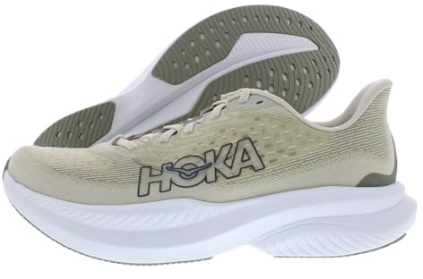 HOKA Men's Mach 6 Sneaker, Oat Milk/Barley, 6 UK