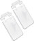 Uniclife Porte Badge à Verrouillage Permanent pour les Cartes Moins Fréquemment Utilisées Etui Vertical en Plastique Rigide Transparent pour le Bureau l'École Cartes d'Identité de Crédit, 2 Pièces