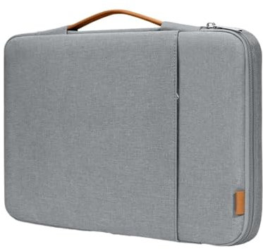 Laptoptasche Laptophülle Moderne modische Aktentasche, tragbare Laptoptasche, Innentasche, Handtasche for Pendler, Reisen, Arbeitstasche PC Laptop Schutztasche ( Color : LIGHT GERY , Size : 15.6inch )