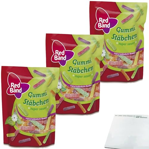 Red Band Stäbchen Sauer 3er Pack (3x200g Beutel) + usy Block