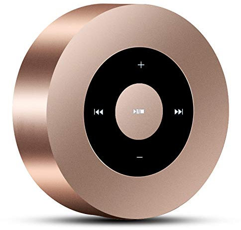 LanGuan Bluetooth Speaker, Smart Speaker, Touch Button Screen, Mini Portable Wireless, 360° Surround Sound, Waterproof, Use for Mobile Phone Laptop, Car Amplifier for Android, IOS Systems (Gold)