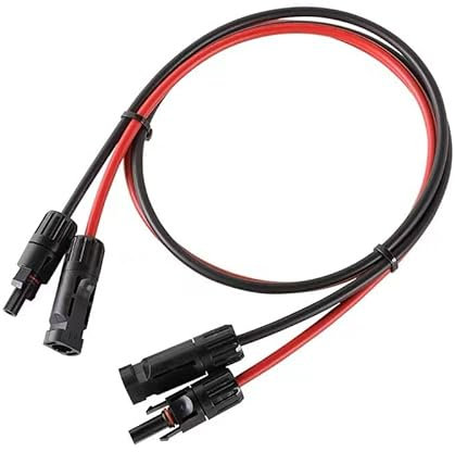 1 paio di cavi di prolunga for pannello solare filo di rame nero e rosso con connettore solare cavo fotovoltaico solare 6/4/2,5 mm2 10/12/14 AWG ( Color : Red and Black , Size : 4M BLACK AND 4M RED_14