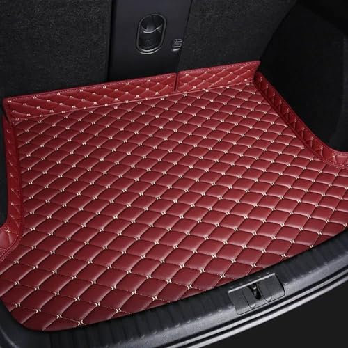 Coche Cuero Alfombrillas Maletero para Renault Captur 2018-2023 Encargo Bandeja Forro Alfombra Protectora Accesorios, D-Red