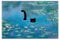 Schwarze Lustige Katze Poster, Claude Monet Leinwand-Wandkunst, Süßes Katzenposter, Vintage Seerose Blau Gemälde Druck Für Zuhause Schlafzimmer Wohnzimmer Badezimmer Ästhetik (16x24 Ungerahmt)