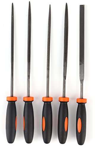 Eujgoov Mini-Flachfeile, Sortiert, Mini-Flachfeile, Sortiert, Flachfeile, Feilen für Mini-Feilen, Stahl-Kunststoff-Chirurgie-Feilen, Raspeln, Holz-Raspelfeilen, 3 X 140 Mm