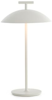 Kartell Mini Geen-A, Tischleuchte, Dimmbare Batterieversion, H 36,5 cm, Weiß