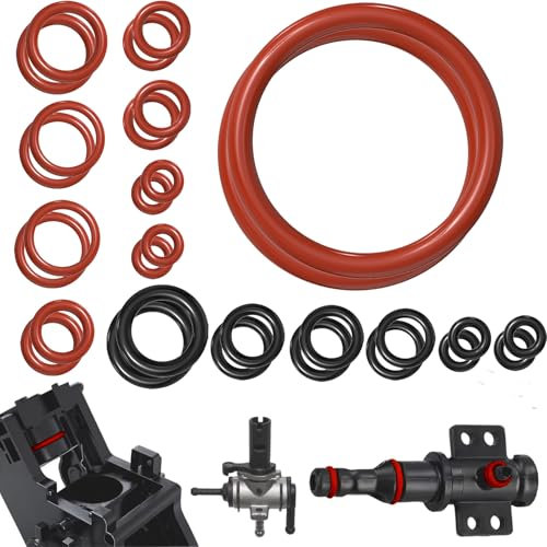 Juego de 30 Anillos de Sellado para Philips Saeco, O-Rings de Silicona para Válvula de Soporte, Válvula de Vapor, Grupo de Infusión, Válvula de Salida, Compatible con Cafeteras Philips Saeco Spidem
