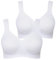 Ulla Popken Damen Mikrofaser, 2er-Pack, ohne Bügel, vorgeformte Cups BH, schneeweiß, 115B