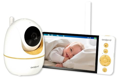 Availand | Follow Baby - Vigilabebes con Camara 360°, Seguimiento Automático del Bebé, Modo VOX, Visión Nocturna, Audio Bidireccional, Distancia conexión 300m, Batería de Alta duración (1 Cámara)