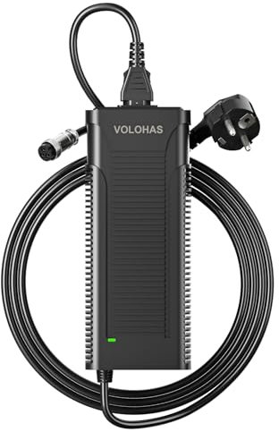 VOLOHAS 54,6V 4A Chargeur, Charge Rapide 218,4 W pour Trottinettes Électriques Kugoo M4/M4 Pro, UrbanGlide E-Cross Pro, Speedway Mini 4 Pro, Hitway H5, Evercross H5/HB24, Chargeur de Batterie Lithium