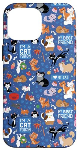 iPhone 16 Pro Max Disney Cats I Love My Cat Blue Case