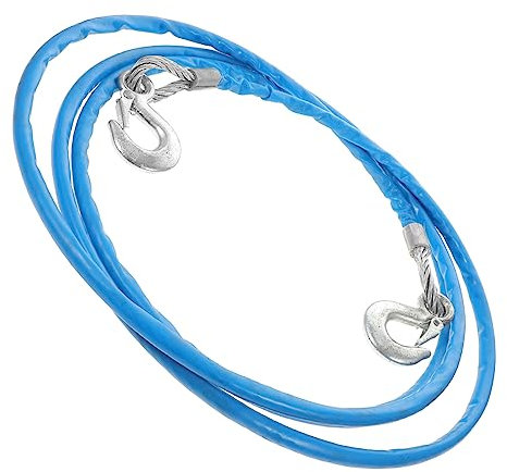 PartyKindom 1 Pc Fune Da Traino Con Ganci Cavo Di Traino Resistente Ganci Del Cavo Del Verricello Fune D'acciaio Per Rimorchio Per Auto Argano Del Rimorchio Filo D'acciaio Del Carro Attrezzi