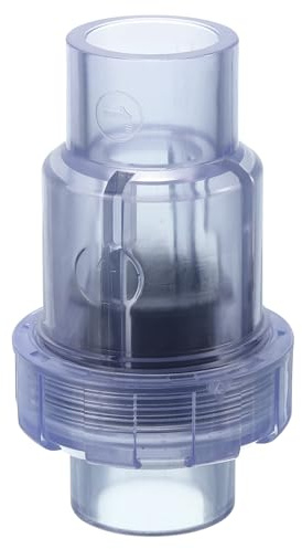 sourcing map UPVC-Rückschlagventil, 32 mm Innendurchmesser, Einzelrückschlagventil, passend für 2,5 cm Außendurchmesser-Rohr, DN25, Rückflussverhinderung, transparent