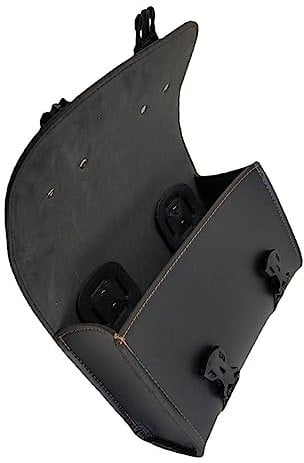 FELTECHELECTR Retro Motorrad Seitentasche Aus Hochwertigem Pu-Leder Wasserabweisend Kratzfest Und Flexibel Installieren Für Werkzeug Und Zubehör Am Seitenrahmen Robust Und Reißfest Für Vielseiti