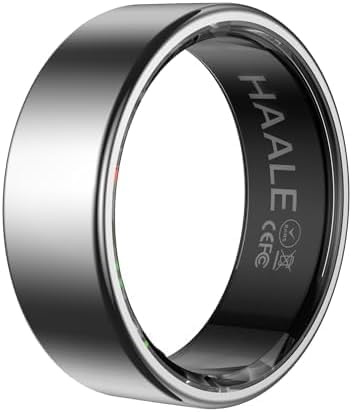 HAALE Smart Ring Fitnesstracker Edelstahl Damen Herren | Bluetooth 5.0 zu Android und iOS; IP68 wasserdicht; überwacht Schlaf, Stress, Zyklus; inklusive kostenloser HAALE App
