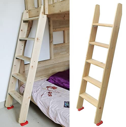 GXXINGIN Hohe Holzleiter für Hochbetten, 100–175 cm, 9,4 cm breite Sprossen, ideal für Erwachsene, Senioren, Kinder, perfekt für Etagenbetten, Zwischengeschosse, Wohnmobile