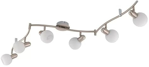 URBNLIVING LED Ceiling Spotlight Fixture, 6W E14 Dimmable Bulb Included, Modern Adjustable Wall & Ceiling Light for Living Room, Bedroom, Hallway – Warm White (6)