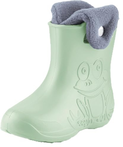 Ladeheid EVA Kinder Jungen Mädchen Gummistiefel Regenschuhe gefüttert Regenstiefel Gummischuhe LA-CA-04 Olivegrün, 34/35 EU