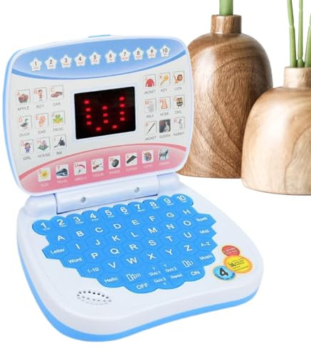 Ordinateur D’Apprentissage - Jouet Éducatif pour 3 Ans Et Plus | Mini-Ordinateur | Jouet Musical Et Interactif pour Jeux Imaginatifs, Appareil Portable D’Éveil