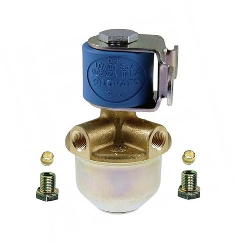 Valvola di intercettazione solenoide LOVATO originale 12V GPL Autogas con filtro gas liquido integrato :: Elettrovalvola, valvola di sicurezza, valvola magnetica :: Per tubo da 6mm filettatura M10x1