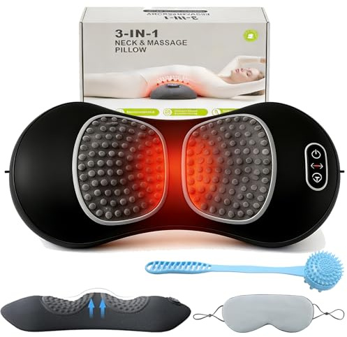 Ergo Pur Rücken, 2026 Upgrade 3 Zonen Ergo Flow Tiefenmassagegerät, Ergonomische Rückenmassagegerät Unterer Rücken, Elektrisches Massagegerät Mit Wärme (Schwarz)