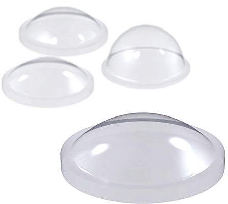 Gummipuffer selbstklebend Halbkugel | Türpuffer Schrank | Klebepads | zum Kleben | Ø 6,4 x H 1,9 mm, Transp, 272 Stück