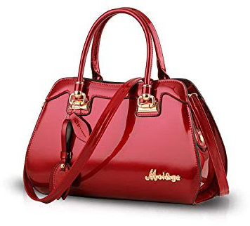 NICOLE&DORIS Mode Damen Handtaschen Umhängetasche Damenhandtaschen Henkeltaschen Schultertaschen Crossbody PU Rotwein