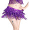 MUNAFIE Pailletten Rock, Glitzer Rock, Bauchtanz Hüfttuch Rave Festival Outfit Damen Lila