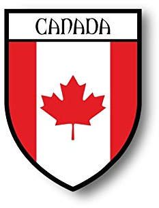 Akachafactory Aufkleber Sticker autoaufkleber Wappen Schild Flagge flaggen Fahne Kanada
