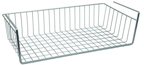 Gravidus praktischer Schrankkorb aus Metall - Platzsparend für Regalböden - Kein Bohren nötig, Rostfrei, Verschiedene Größen (50 cm)