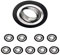 wonderlamp 10 Unidades Foco empotrable Classic Redondo con Portalámparas GU10, Ángulo basculación 30°, 230V, Diametro 9.3 x 2.5 cm, Negro