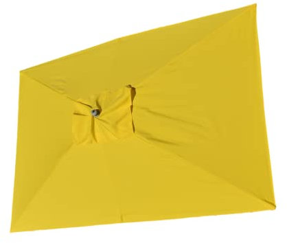 Field & Hawken - Yellow Parasol Canopy - 3x2m Garden - 8-10 Person Rectangular Aluminium Frame