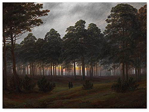 JUNIWORDS Poster, Caspar David Friedrich, Der Abend. 4. Bild der Folge der Vier Tageszeiten, 80,5 x 60 cm