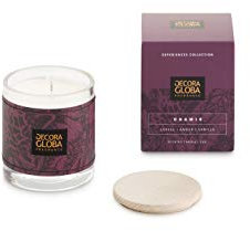 DECORAGLOBA - Duftkerze im Glas - Duftkerze aus Sojawachs - Kaffee, Leder und Vanille Duft - Maskulin Duft - Brenndauer bis zu 50 Stunden, 220g