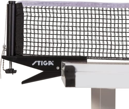 STIGA Premium Clipper Tischtennisnetz und Pfosten, 182,9 cm, einfacher Aufbau und federaktiviertes Clip-Ping-Pong-Netz-Set