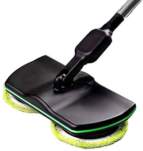HADMB Inalámbrico Mopa giratoria eléctrica Pulidora Fregona Giratoria Limpiador de Piso con Máquina de trapeo Almohadillas de Microfibra Uso en el hogar