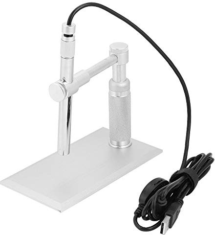Microscopio,Jadpes Lupa de microscopio Digital, Pluma de Metal Microscopio Endoscopio Conector USB Soporte de cámara Cámara Web Lupa Lupa para Mantenimiento de teléfonos móviles/
