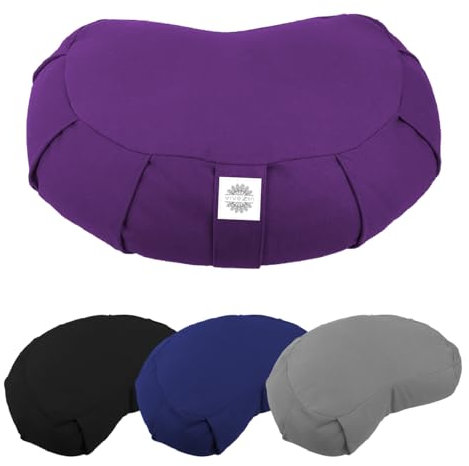 Vivezen - Pouf, zafu, cuscino da meditazione, yoga - Mezzaluna - 44 x 27 x 13 cm - Vari colori