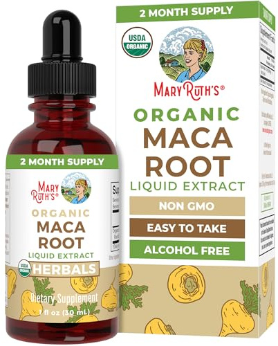 MARYRUTH'S USDA Organic Maca Root Liquid Drops | Vegan | Non-GMO | Gluten Free | Alcohol Free | 1 Fl Oz