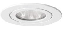 Brumberg Outdoor NV-Einbau-Downlight, 4VA, IP54, Ø 8.2cm, 12V AC,GX5.3 max. 35W, starr, Weiß