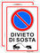 Joffreg Cartello Divieto di Sosta in Alluminio,18 x 25 cm,Facile da installare,per Uso Interno o Esterno,Resistente UV,Resistente alle intemperie,2 pz