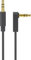 goobay 59525 Audio Klinkenkabel AUX, 3,5 mm stereo 4-pol Slim, CU, 90° Abgewinkelt - Klinke 3, 5 mm Stecker (4-Pin, stereo) auf Klinke 3,5 mm Stecker (4-Pin, Stereo)